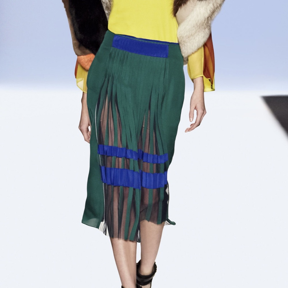 BCBG MAXAZRIA RUNWAY SILK SKIRT